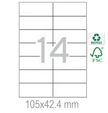 Рециклирани етикети 105x42.4 14 бр.