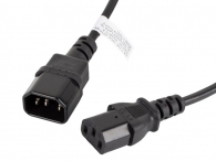 Кабел Lanberg extension power supply cable IEC 320 C13 ->  C14 1.8m, black