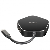 USB хъб D-Link 4-in-1 USB-C Hub with HDMI and Power Delivery
