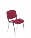 Посетителски стол ISO хром- червен