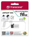 Памет Transcend 16GB JETFLASH 380, Silver Plating