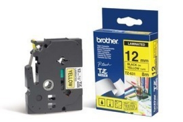 Консуматив Brother TZe-631 Tape Black on Yellow, Laminated, 12mm, 8m - Eco