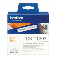 Консуматив Brother DK-11203 File Folder Labels, 17mm x 87mm, 300 labels per roll, Black on White