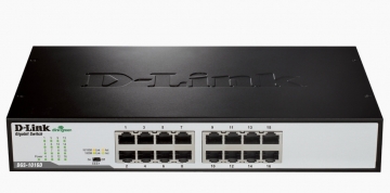 Комутатор D-Link 16-Port 10/100/1000Mbps Copper Gigabit Ethernet Switch, rack mountable