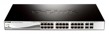 Комутатор D-Link 24 PoE 10/100/1000 Base-T port with 4 x 1000Base-T /SFP ports