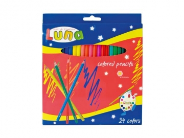 Цветни моливи LUNA, 24 цвята