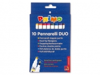 Флумастери двувръхи PRIMO Duo Fine/ Conic Tip, 10 цвята