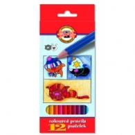 Цветни моливи KOH-I-NOOR "Куче и котка", 12 цвята