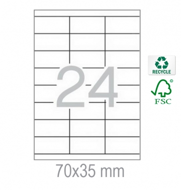 Рециклирани етикети 70x35 24 бр.