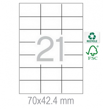 Рециклирани етикети 70x42.4 21 бр.
