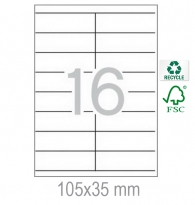 Рециклирани етикети 105x35 16 бр.