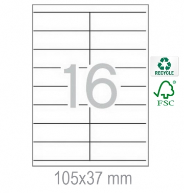 Рециклирани етикети 105x37 16 бр.