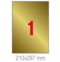 Полиестерни етикети злато 210х297 мм