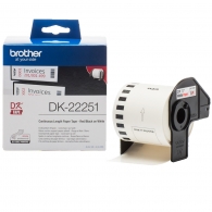 Консуматив Brother DK-22251 Roll, Black and Red on White Continuous Length Paper Tape, 62mm x 15.24m