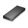 Комутатор ZyXEL GS1900-10HP, 8-port GbE L2 PoE Smart Switch + 2 SFP slots, 802.3at, desktop, fanless, 70 Watt