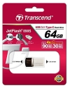 Памет Transcend 64GB JETFLASH 890S, USB 3.1 Type C, Silver Plating