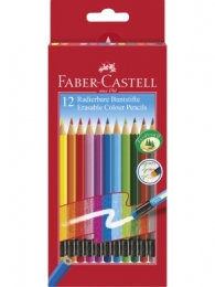 Изтриваеми цветни моливи, 12 цвята