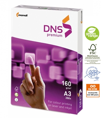 Копирен картон DNS PREMIUM А3 160 гр. 250 л
