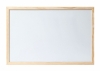 Бяла дъска с дървена рамка 30х40 см