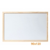 Бяла дъска с дървена рамка 90х120 см