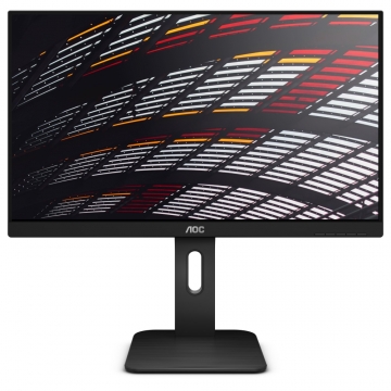 Монитор AOC 24P1, 23.8" Wide IPS LED, 5 ms, 1000:1, 50M:1 DCR, 250 cd/m2, FHD 1920x1080@60Hz, FlickerFree, Low Blue Light, Pivot, Heigh Adjust, USB, D-Sub, DVI, HDMI, DP, Headphone Out, Speakers, Black