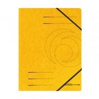 Папка с ластик Herlitz Colorspan 320 гр жълта