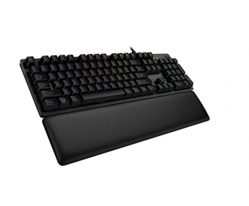 Клавиатура Logitech G513 Keyboard, GX Blue Clicky, Lightsync RGB, USB Passthrough Data/Power, Alumium Alloy, Game Mode, Memory Foam Palmrest, Gaming Keycaps, Keycap Puller, Black Carbon