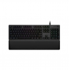 Клавиатура Logitech G513 Keyboard, GX Blue Clicky, Lightsync RGB, USB Passthrough Data/Power, Alumium Alloy, Game Mode, Memory Foam Palmrest, Gaming Keycaps, Keycap Puller, Black Carbon