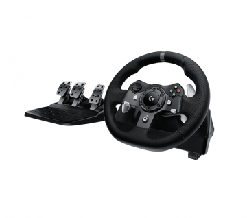 Волан Logitech G920 Driving Force Racing Wheel, Xbox One, PC, 900° Rotation, Dual Motor Force Feedback, Adjustable Pedals, Leather