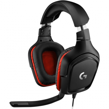 Слушалки Logitech G332 Headset, 50 mm Drivers, Microphone, Leather Ear Cushions, PC, Nintendo Switch, PS4, Xbox One, Black