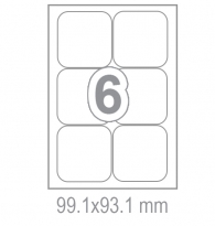 Самозалепващи етикети 99.1x93.1 6 бр.
