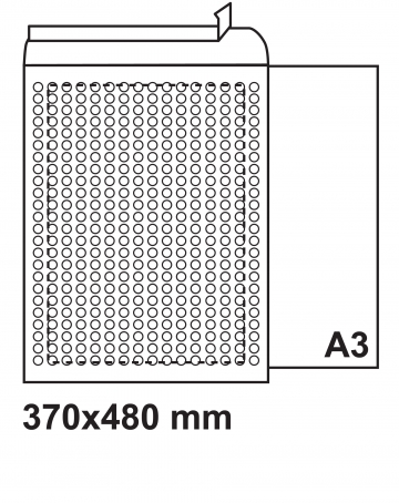 Плик с въздушни мехурчета 370х480 бял