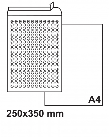 Плик с въздушни мехурчета 250х350 бял