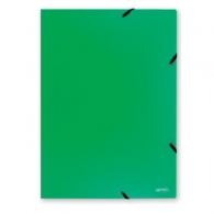 Папка с ластик PP зелена