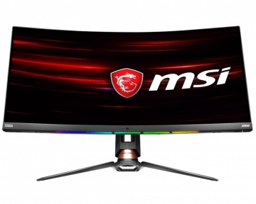 Монитор MSI Optix MPG341CQR, 34", VA LED, UWQHD 3440 x 1440, 21:9, Curve 1800R, 144Hz, 1ms, FreeSync, HDR 400, Smart Webcam, Mystic Light, GameSense, Gaming OSD, Night Vision, Lift Stand, 400 cd/m2, 3000:1, DCR 100M:1, 1xDP, 2xHDMI, USB Type C (video), 3x