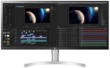Монитор LG 34WL850-W, 34" WQHD (3440 x 1440) Nano IPS Display, 5ms, 1ms Motion Blur Reduction, CR 1000:1, 350 cd/m2, 21:9, 3440x1440, HDR 10, DCI-P3 98%, FreeSync, HDR 400, USB 3.0Thunderbolt 3 , HDMI, DisplayPort, PBP, 7W x 2, Height / Tilt Adjustable St