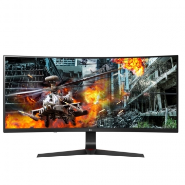 Монитор LG 34GL750-B, 34" Curved, 21:9 UltraWide Gaming Monitor, QHD (2560 x 1080) IPS Anti Glare, 5ms, (1ms MBR) 144Hz, 1000:1, 300cd/m2, sRGB 99%, NVIDIA G-SYN, HDR 10, USB 3.0, HDMI, DisplayPort, Height, Tilt, Headphone Out, Black