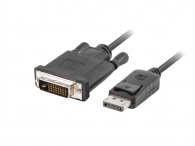 Кабел Lanberg display port (M) V1.2 -> DVI-D (M) (24+1) cable 1.8m, dual link, black