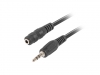 Кабел Lanberg cable stereo mini jack (M) -> mini jack (F) 5m, black