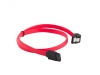 Кабел Lanberg SATA DATA II (3GB/S) F/F cable 50cm metal clips angled, red