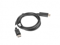 Кабел Lanberg display port (M) V1.1 -> HDMI (M) cable 5m, black