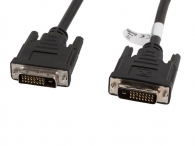 Кабел Lanberg DVI-D (M) (24+1)-> DVI-D (M) (24+1) cable 3m, dual link, black