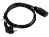 Кабел Lanberg CEE 7/7 -> IEC 320 C19 power cord 16A 1.8m VDE, black