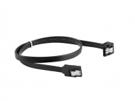 Кабел Lanberg SATA DATA III (6GB/S) F/F cable 50cm metal clips angled, black