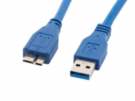 Кабел Lanberg USB MICRO-B (M)  ->  USB-A (M) 3.0 cable 0.5m, blue