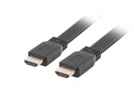 Кабел Lanberg HDMI M/M V2.0 cable 1.8m, 4K flat, black