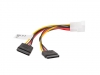 Адаптер Lanberg molex (m) -> 2x SATA (f), cable 15cm