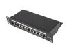 Пач панел Lanberg patch panel 12port 1U 10" CAT.5E shielded, black