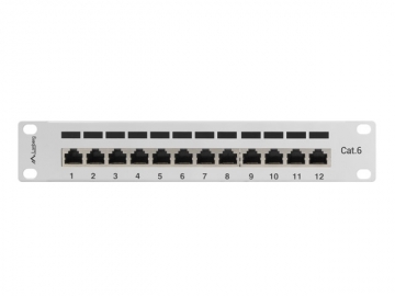 Пач панел Lanberg patch panel 12port 1U 10" CAT.6 shielded, grey