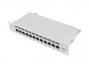 Пач панел Lanberg patch panel 12port 1U 10" CAT.6 shielded, grey